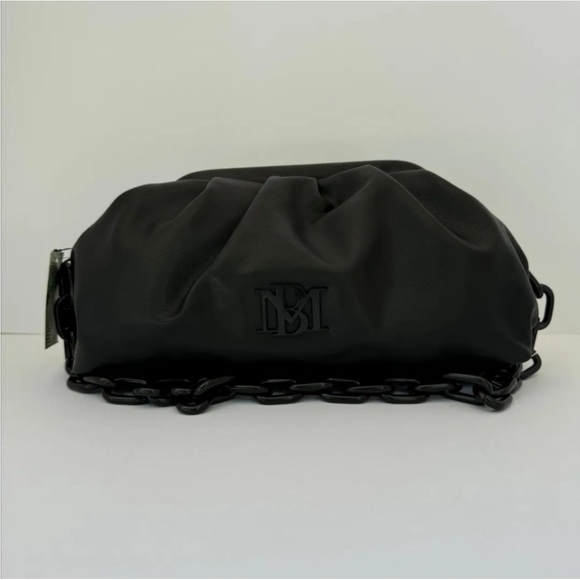 Badgley Mischka Wrapped Frame Clutch Black 11 1/2” x 6 1/2” NEW - Picture 2 of 4